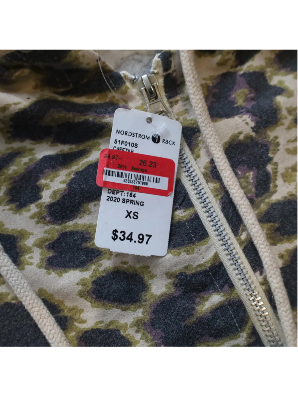 Cloth by Design Zip Up Hoodie Women Jacket Cheetah Print XS - Picture 6 of 10